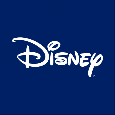 Logotipo Disney em branco sobre fundo azul escuro