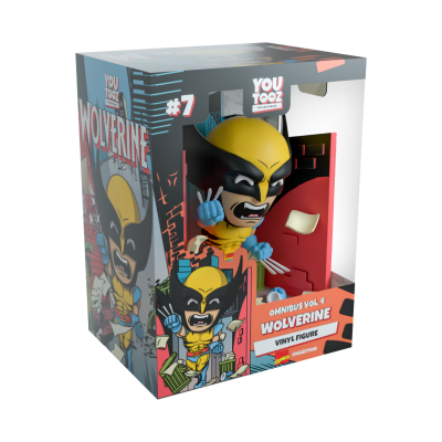 Figura de vinil Wolverine Omnibus Vol 4 numa caixa
