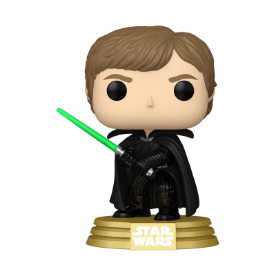 Figura Funko Pop de personagem de Star Wars com sabre de luz verde