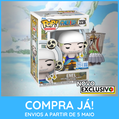 Figura Funko Pop! Enel de One Piece na caixa oficial
