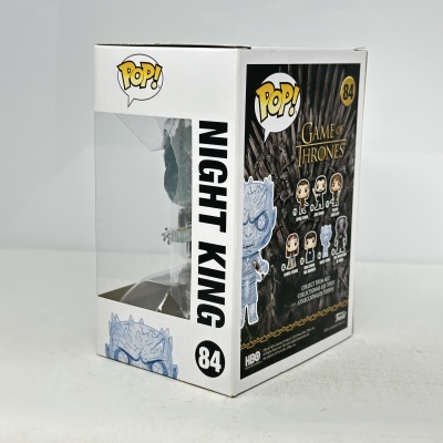 Caixa branca Funko Pop! Night King Game of Thrones com janela e detalhes na lateral