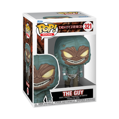 Figura Funko Pop! Rocks número 321 The Guy da banda Disturbed em caixa