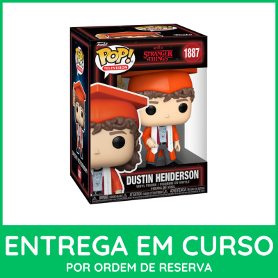 Figura vinil Dustin Henderson Stranger Things caixa Funko Pop! Television