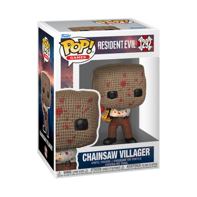 Funko Pop Resident Evil Chainsaw Villager em caixa
