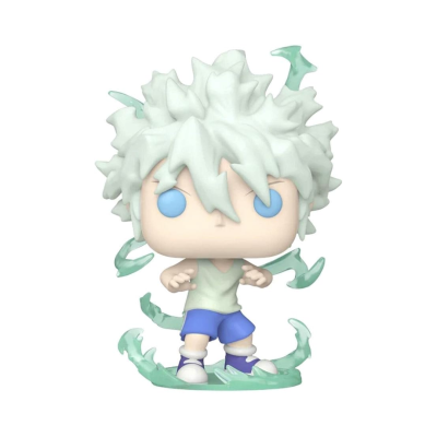 Figura colecionável com cabelo branco e efeitos verdes translúcidos.