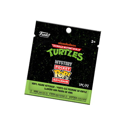 Embalagem de chaveiro Funko Pocket Pop! Teenage Mutant Ninja Turtles preta e verde