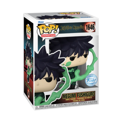 Figura Funko Pop Megumi Fushiguro Jujutsu Kaisen vinil na caixa
