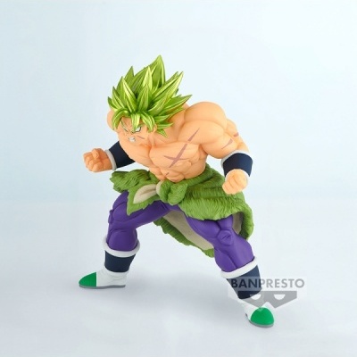 Figura de ação de personagem com cabelo verde espigado e roupas coloridas