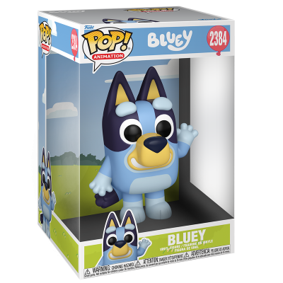 Boneco Funko Pop! Bluey, número 2384, em caixa com janela