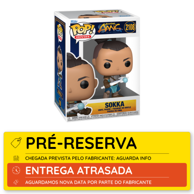 Boneco Funko Pop! Sokka da série Avatar Aang na caixa