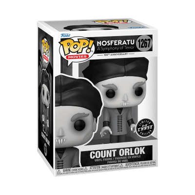 Figura Funko Pop! Count Orlok Nosferatu, caixa preta e branca
