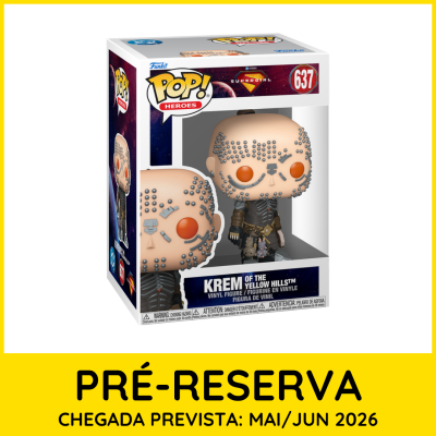 Funko Pop Krem of the Yellow Hills na caixa com tema espacial
