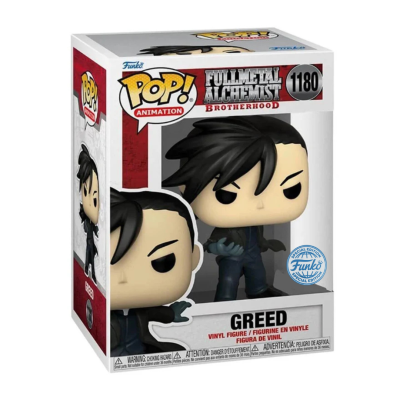 Funko Pop! figura de vinil Greed Fullmetal Alchemist Brotherhood na caixa