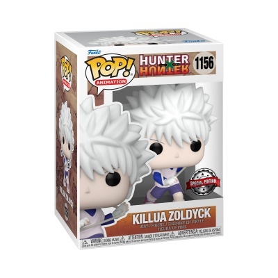 Figura Killua Zoldyck da série Hunter x Hunter em embalagem Pop! Animation