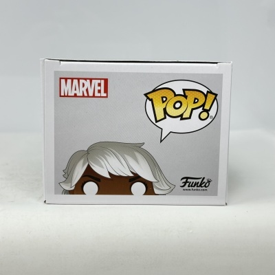 Caixa de figura Funko POP! Marvel com personagem de cabelo branco