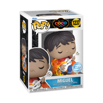 Funko Pop! Miguel da coleção Disney Pixar Coco, com guitarra branca, em embalagem