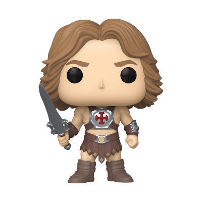 Boneco colecionável guerreiro tipo Funko Pop com espada