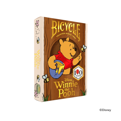 Caixa de baralho Bicycle Disney Winnie the Pooh com design castanho e ilustração de Pooh