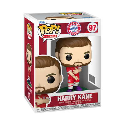 Figura Funko Pop de vinil de Harry Kane com uniforme vermelho do FC Bayern Munchen número 97