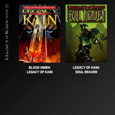 Capas dos jogos Blood Omen e Soul Reaver da coleção Legacy of Kain