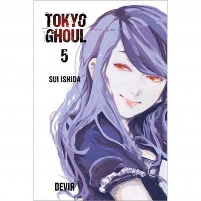 Capa do livro Tokyo Ghoul Volume 5 com personagem feminina.