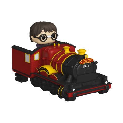 Figura colecionável Funko Pop no comboio Hogwarts Express vermelho, preto e amarelo