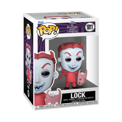 Figura Funko Pop Lock do filme The Nightmare Before Christmas na caixa
