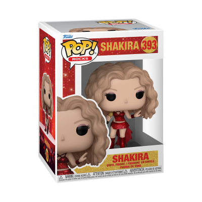 Boneco Funko Pop Rocks Shakira número 393 em embalagem original