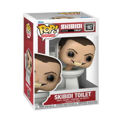 Figura Pop! Animation Skibidi Toilet vinil na caixa