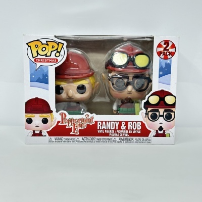 Pack de 2 bonecos Pop! Christmas Randy & Rob em vinil com capacetes vermelhos e óculos
