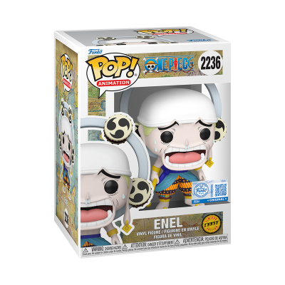 Figura Funko POP Animation Enel de One Piece na caixa