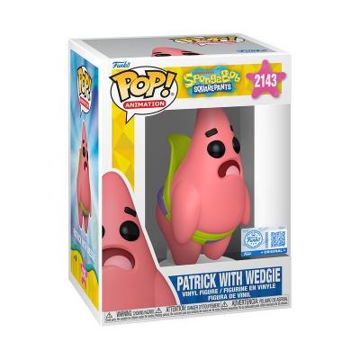 Figura Funko Pop! Animation Patrick com wedgie da SpongeBob SquarePants na caixa