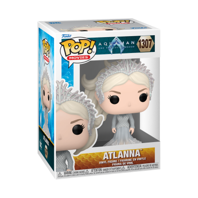 Figura Funko Pop da personagem Atlanna do filme Aquaman dentro da caixa