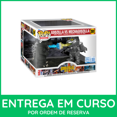 Figura de vinil Godzilla vs Mechagodzilla Pop! Moment na caixa