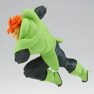 Figura de ação de personagem com casaco verde e botas, cabelo laranja