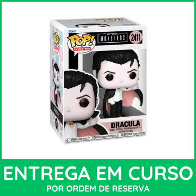 Funko Pop! DRACULA vinil Universal Monsters Nº 2411 em caixa com janela
