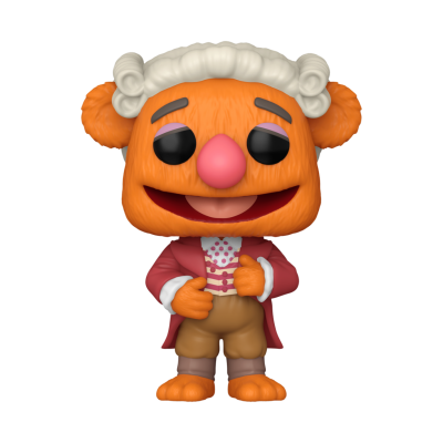 Figura colecionável de personagem com pelo laranja e roupa formal