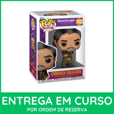 Figura Funko POP! Games Emmrich Volkarin de Dragon Age na caixa