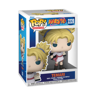 Figura Funko Pop Temari de Naruto em caixa azul e branca