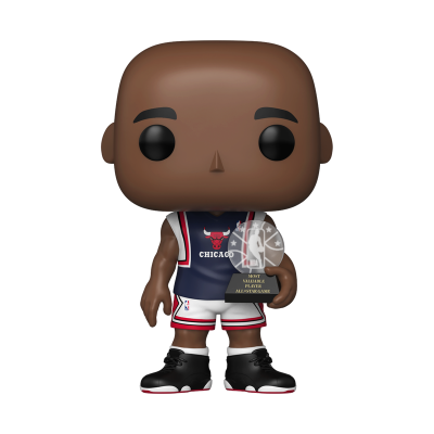 Figura Funko Pop de jogador de basquetebol do Chicago Bulls com troféu