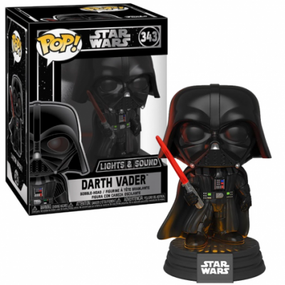 Figura colecionável Pop! Star Wars Darth Vader de vinil com sabre de luz vermelho