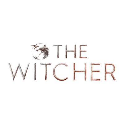 Logótipo de THE WITCHER com símbolo de lobo circular