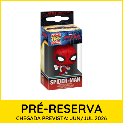 Chaveiro Pocket Pop! Spider-Man com cabeça oscilante em caixa