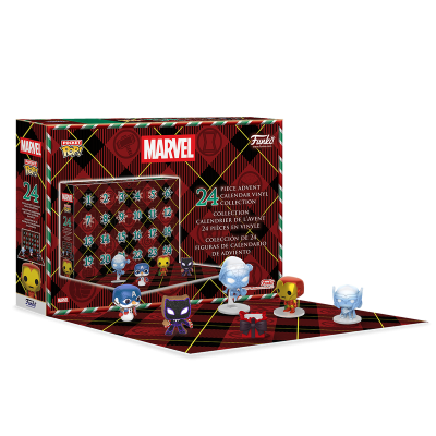 Caixa de calendário do advento Marvel da Funko com 24 peças em vinil e figuras colecionáveis