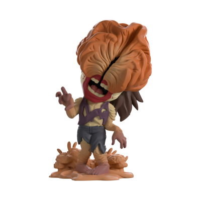 Figura de coleção em vinil de personagem horror com cabeça grande e deformada cor de laranja