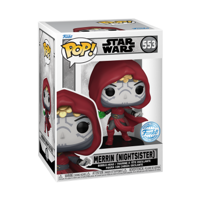 Funko Pop! Merrin (Nightsister) Star Wars 553 com capuz vermelho em caixa