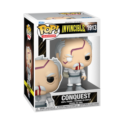 Figura Funko Pop Conquest Invincible em caixa