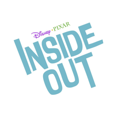 Logótipo do filme Inside Out da Disney Pixar em fundo branco