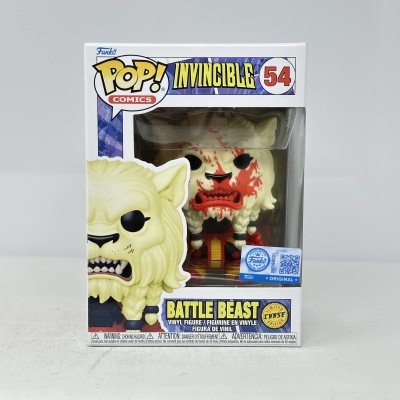 Boneco Funko Pop! Invincible Battle Beast na embalagem com janela transparente