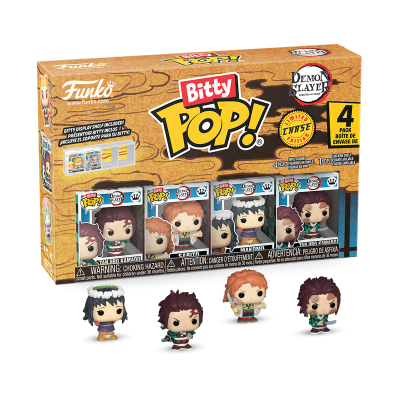 Caixa Funko Bitty Pop! Demon Slayer com 4 figuras de vinil de personagens anime